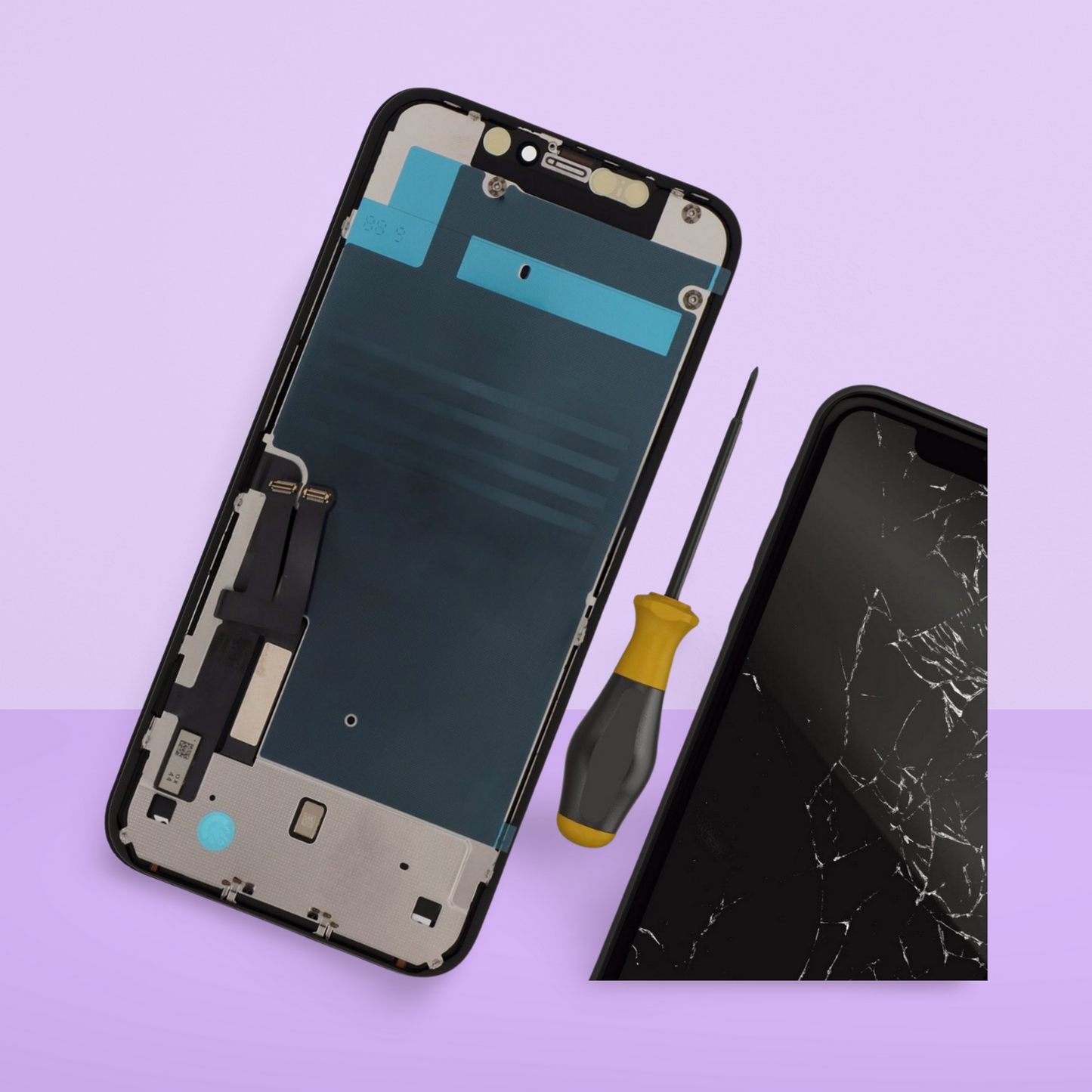 Ecran Complet iPhone 11 LCD Vitre Tactile Compatible Châssis Kit outils