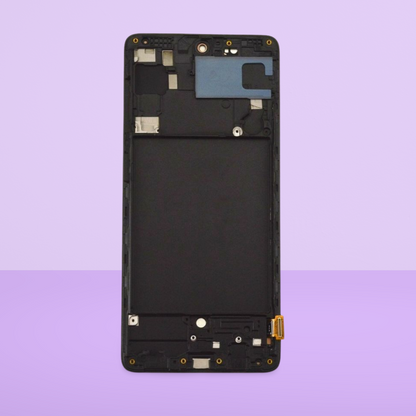 Ecran Pour Samsung galaxy A71 SM-A715F 2020 A715F/DS A715F/DSN Châssis Noir LCD