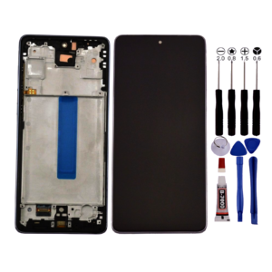 Ecran Pour Samsung galaxy A73 A736, SM-A736B, SM-A736B/DS Châssis Noir Vitre Tactile LCD