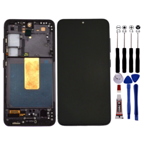 Ecran Pour Samsung galaxy S23 SM-S911B Châssis Noir Vitre Tactile LCD